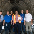 August 26, 2016 - Yves Desjardins-Siciliano (centre wearing vest), President & CEO, and Jacques Faut